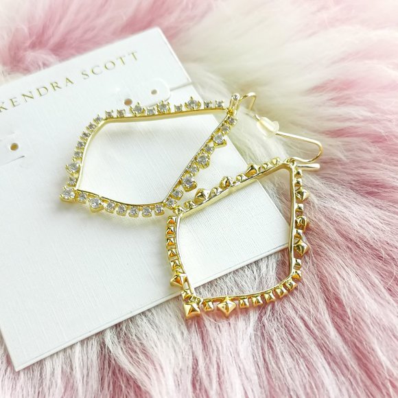 Kendra Scott Gold Sophee Crystal Drop Earrings - Picture 3 of 3